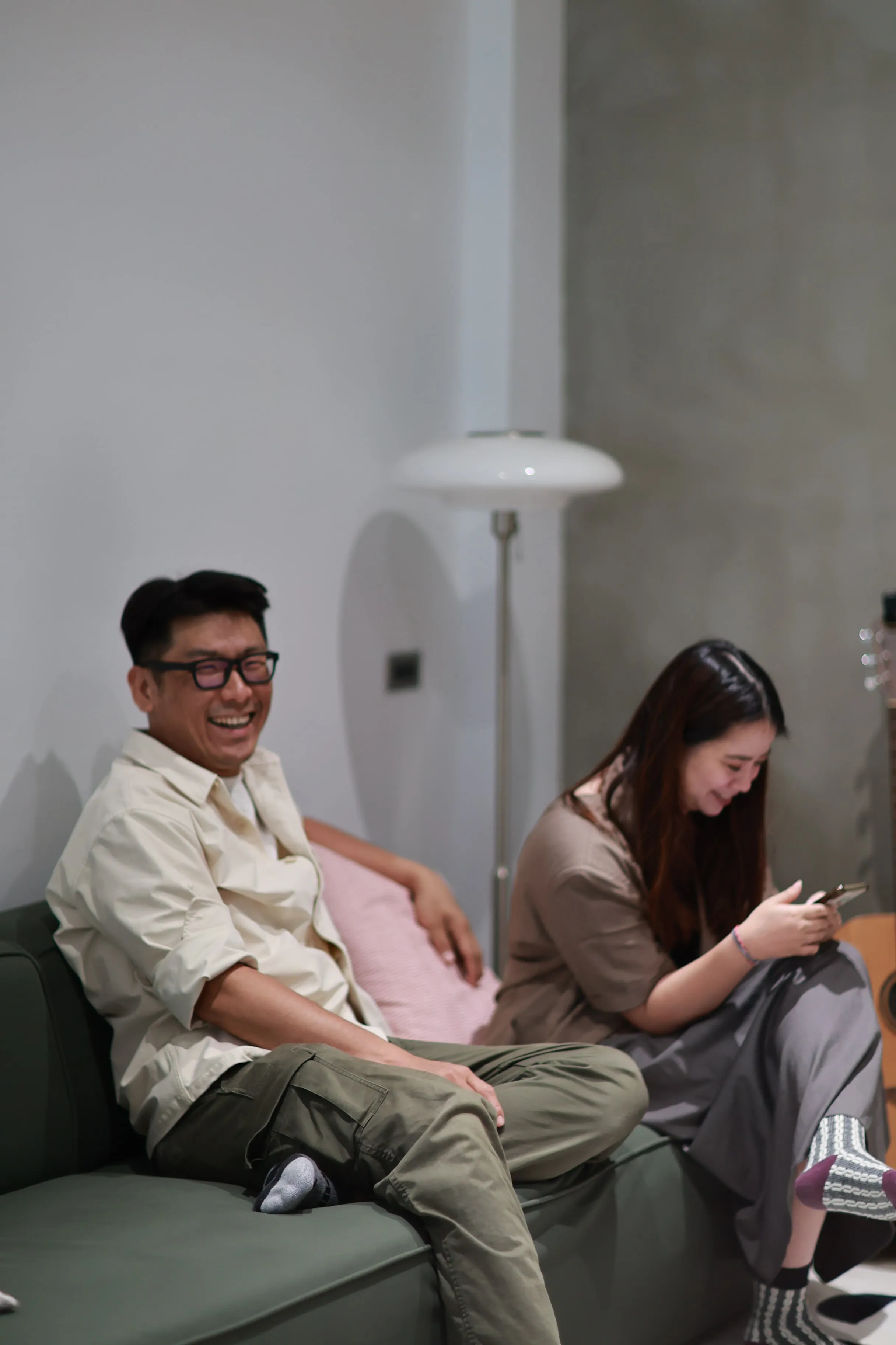 William 與 Celine 在工作室
